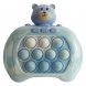 Детская портативная развивающая игрушка-антистресс поп ит 4 режима с подсветкой Quick Push Puzzle Game Fast №220A-2 Синяя