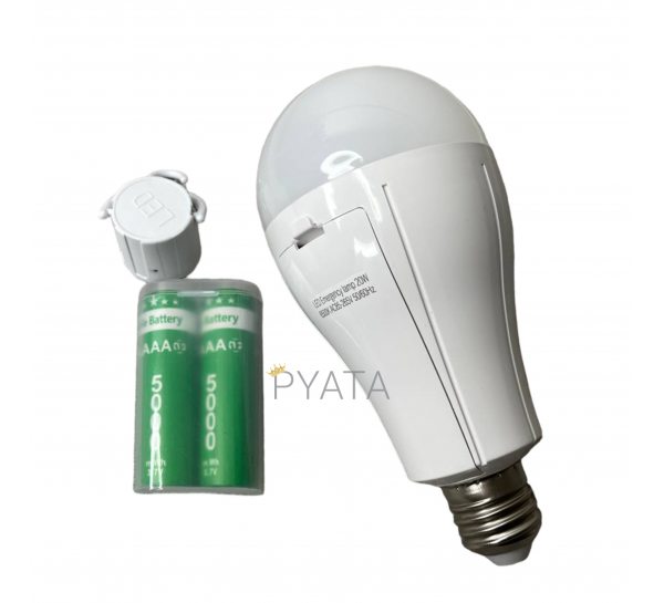Лампочка LED  FAE-3920 з 2 акумуляторами 18650 та гачком