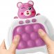 Дитяча портативна розвиваюча іграшка-антистрес поп іт 4 режими з підсвічуванням Quick Push Puzzle Game Fast №221B Рожева (КК)