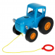 Дитяча інтерактивна музична іграшка трактор з ручкою Синій (SD)