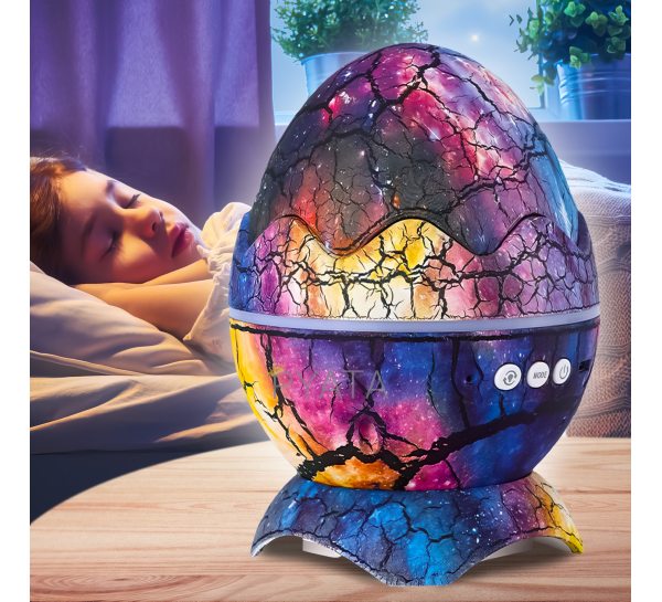Дитячий музичний нічник-проектор на поставці з динаміком та мелодіями для сну "Яйце динозавра" K890 (259)