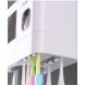 Багатофункціональна диспенсер-поличка у ванну для зубного приладдя з дозатором зубної пасти на стіну 2 стакани Aswei A1908 (259)
