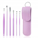 Багаторазовий набір косметологічних інструментів для чищення вух із чохлом Tool Set Рожевий (205)