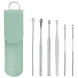 Многоразовый набор косметологических инструментов для чистки ушей с чехлом Tool Set Бирюзовый (205)