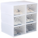 Складной пластиковый контейнер-органайзер бокс для хранения обуви B12-01 6 секций Белый (HA-360)