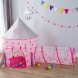 Детский игровой домик-палатка 3в1 с туннелем и бассейном под шарики Розовый (626)