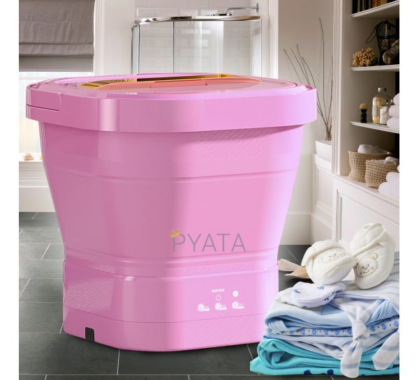 Портативна силіконова пральна машина MINI WASHING MACHINE Рожева (626)