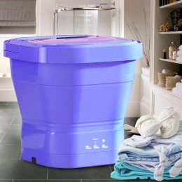 Портативна силіконова пральна машина MINI WASHING MACHINE Фіолетова (626)