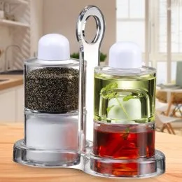 Набір ємностей для олії, оцту, перцю та солі Spice Jar. O.V.S.P. Stack Dispenser Set (626)