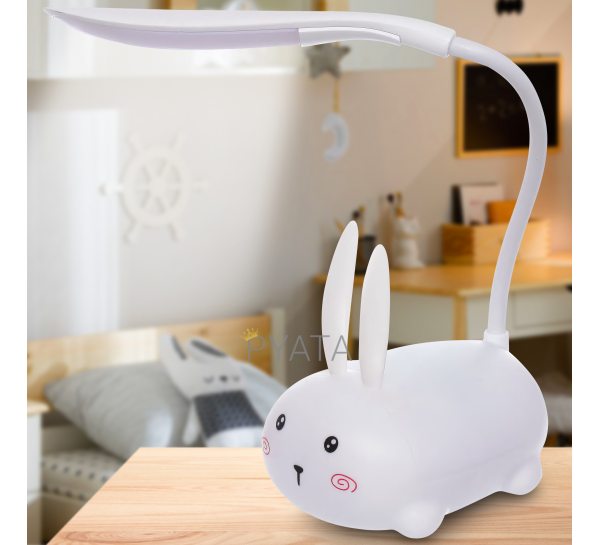 Настільна акумуляторна гнучка лампа "Кролик" YW2191А Білий