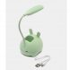 Настільна гнучка акумуляторна лампа з підставкою "Кролик" CX0015B Зелений