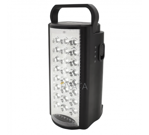 Переносной аккумуляторный светодиодный LED фонарь-пауэрбанк с функцией зарядки Alfarid 2606 Almina 220V Черный