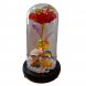 Подарочная декоративная роза в колбе с Led подсветкой и фигурками D9/C 21см