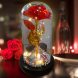 Подарочная декоративная роза в колбе с Led подсветкой и фигурками D9/D 21см