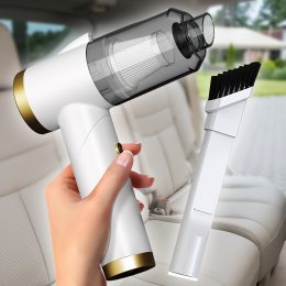 Автомобильный беспроводной портативный пылесос от аккумулятора 2в1 Vacuum cleaner MINI Белый (В)