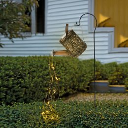 Садовый металлический фонарь-лейка на солнечной батарее кованый Fairy lamp "Сказочная лампа" (212)