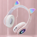 Бездротові дитячі TWS bluetooth навушники з котячими вушками Cat VIV-23M Рожеві + SD карта пам'яті 32 gb