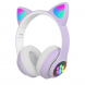 Бездротові дитячі TWS bluetooth навушники з котячими вушками Cat VIV-23M Фіолетові + SD карта пам'яті 32 gb
