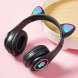 Бездротові дитячі TWS bluetooth навушники з котячими вушками Cat VIV-23M Чорні + SD карта пам'яті 64 gb