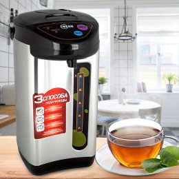 Электрический термос-термопот чайник с ручной помпой  EMERALD Thermo Pot Genius EK 7904 TP 4,8л (259)