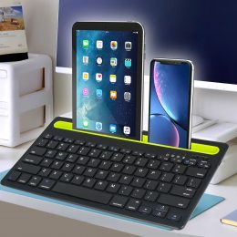Бездротова ігрова bluetooth клавіатура з підставкою для телефону, планшета та RGB підставкою AOASMODE L M-1000 USB Чорна (626)