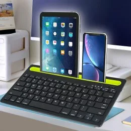 Беспроводная игровая bluetooth клавиатура с подставкой для телефона, планшета и RGB подставкой AOASMODE L M-1000 USB Черная (626)