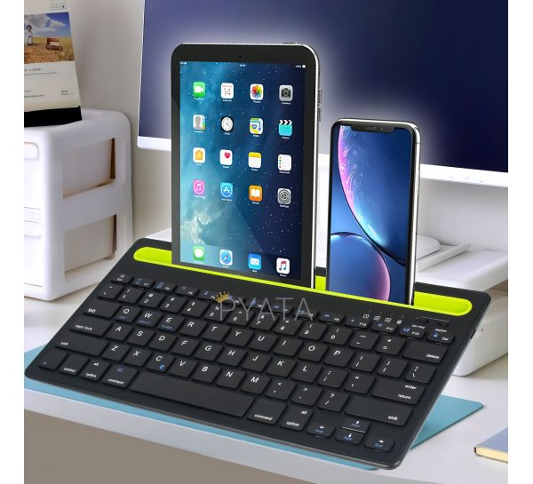 Беспроводная игровая bluetooth клавиатура с подставкой для телефона, планшета и RGB подставкой AOASMODE L M-1000 USB Черная (626)