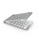 Бездротова складна портативна bluetooth клавіатура із алюмінієвого сплаву 180mAh Срібна (626)