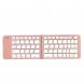 Бездротова складна портативна bluetooth клавіатура із алюмінієвого сплаву 180mAh Рожева (626)