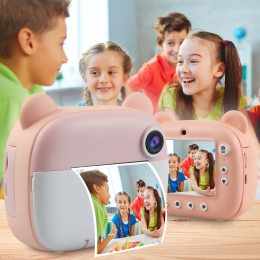 Детский цифровой фотоаппарат с мгновенной печатью фото M&A-2000 Розовый (259)