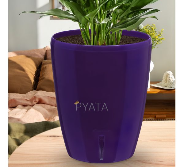 Горшок-орхидейница для цветов с автополивом "ORHIDEA TWIN" 18х15см 1шт Фиолетовый (DRK)