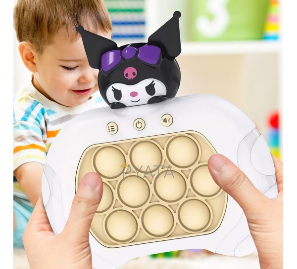 Детская портативная развивающая игрушка-антистресс поп ит 4 режима с подсветкой Quick Push Puzzle Game Fast №DD1808-888K Белый (KN)