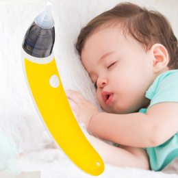 Електронний дитячий назальний аспіратор для носа-соплевідсмоктувач для малюків Жовтий