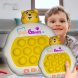 Дитяча портативна розвиваюча іграшка-антистрес поп іт 4 режими з підсвічуванням Quick Push Puzzle Game Fast №276В Тигреня Жовтий (KN)