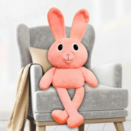 М'яка плюшева дитяча іграшка-обіймашка Кролик 100 см Рожева (HA-5/HA-6)
