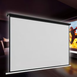 Настенный проекционный экран для проектора с ручным управлением и рольставнями с соотношением сторон 4:3 72-дюйма (626)