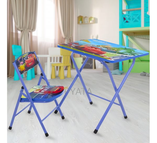 Комплект дитячий письмовий столик-парта зі стільцями "Молнія"