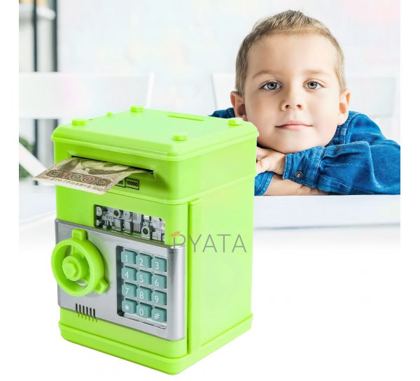 Дитячий сейф з електронним замком, Number Bank салатовий/219