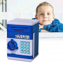 Детский сейф с электронным замком, Number Bank синий/219