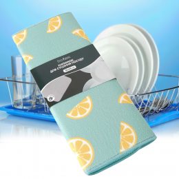 Килимок для мокрого посуду 36*44см Ecofabric з лимонами/DRK