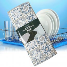 Килимок для мокрого посуду 36*44см Ecofabric з орнаментом/DRK