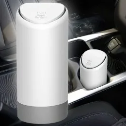 Автомобильное компактное мини-мусорное ведро 15х7см TRASH CAN Белое (В)
