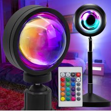 Проекційна лампа-нічник заходу сонця з пультом керування Sunset Lamp 2.0 RGB