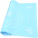 Кондитерский силиконовый коврик для раскатки теста и выпечки 50х70 см EL-1294 Биюзовый (237)