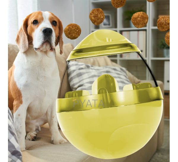 Інтерактивна кругла іграшка з отвором для корму для собак 2в1 Eating Sport Салатова