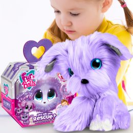 Детская игрушка-сюрприз пушистик няшка-потеряшка с аксессуарами (Кролик, Котик, Собачка) Фиолетовый 