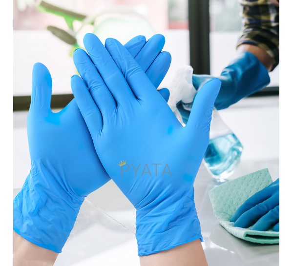 Резиновые прочные многоразовые универсальные латексные перчатки для уборки Luximed 25 пар M