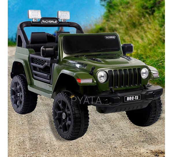 Дитячий електромобіль Toyland Jeep 159(AM-28) Зелений/360T