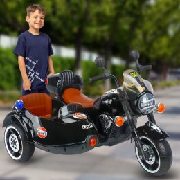 Дитячий електромобіль-мотоцикл зі світломузикою та люлькою на пульті керування MOTO 1916-1(AM-82) Чорний (360T)