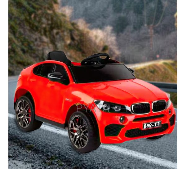 Дитячий електромобіль BMW X6 968(AM-121) Червоний/360T